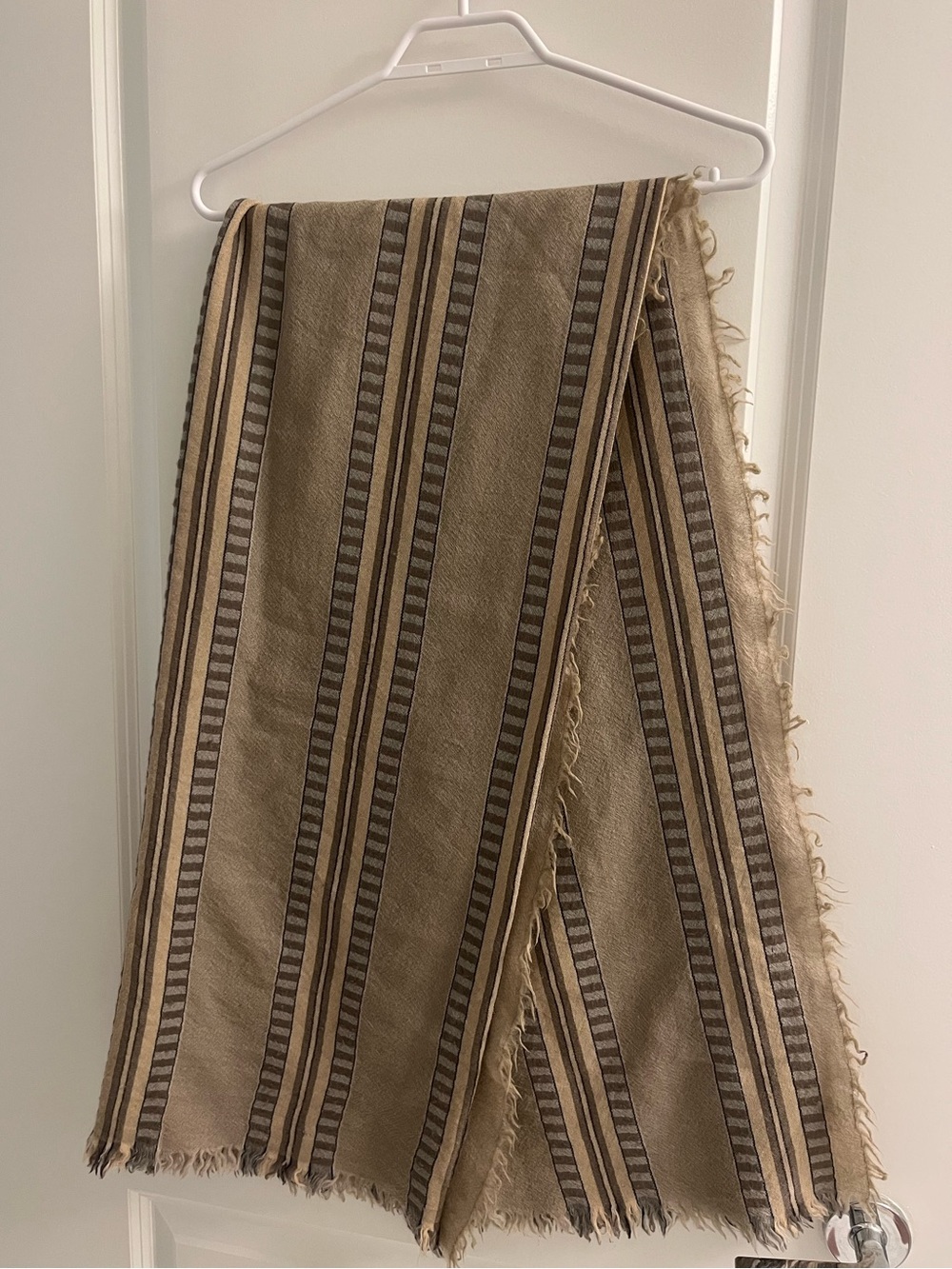 Aritzia Wilfred Mixed Stripes 100% Wool Blanket Scarf – One Size